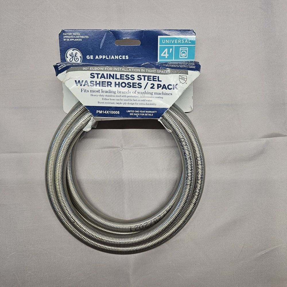 stainless steel washing machine hose 2 Pack 4‎ Feet Length